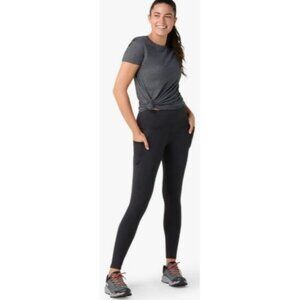 Smartwool Active Black Leggings Size Large Pockets Women's NWOT $120